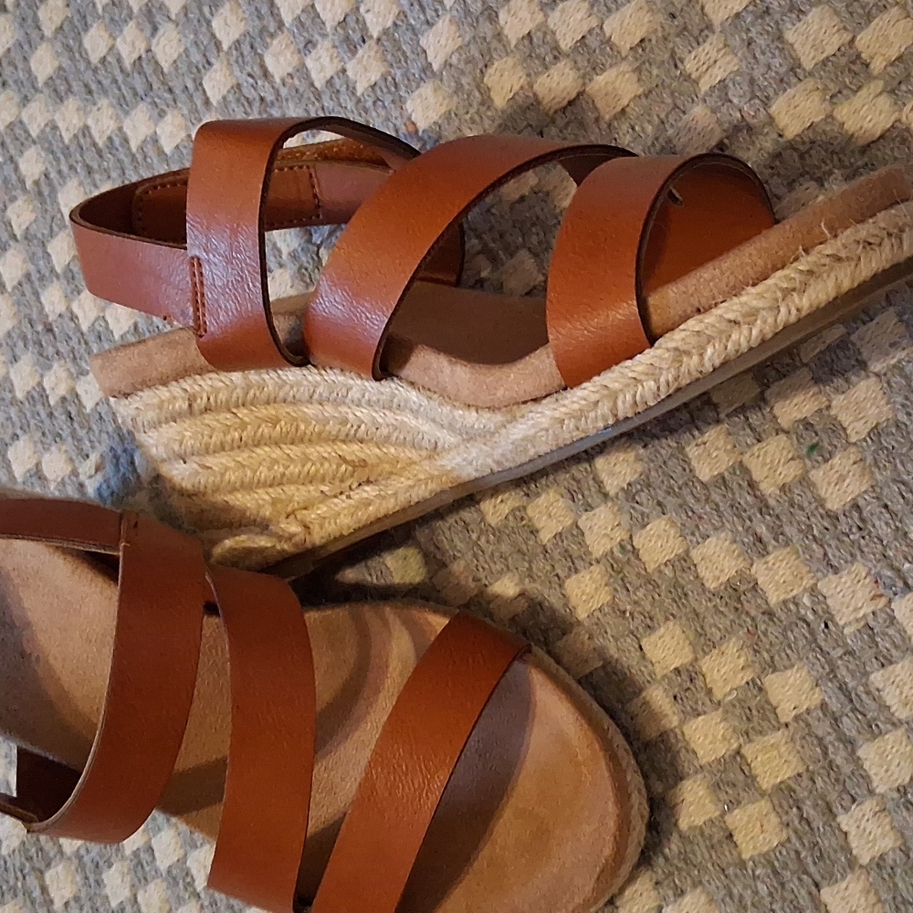 Brown Strappy Sandals - Picture 2 of 4